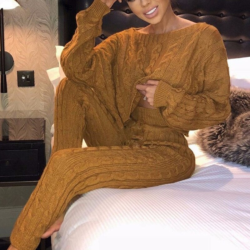 Knitting Sweater Jumpsuit