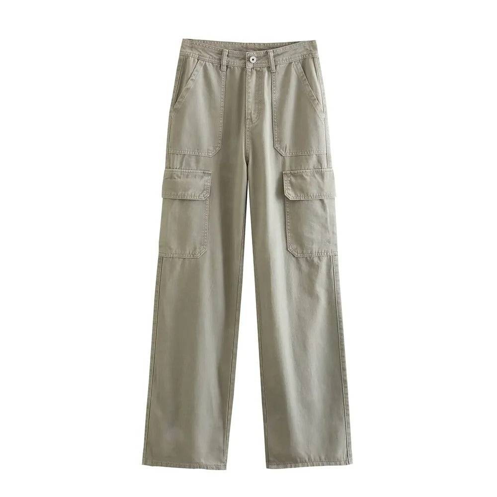 Retro High Waisted Straight Leg Pants