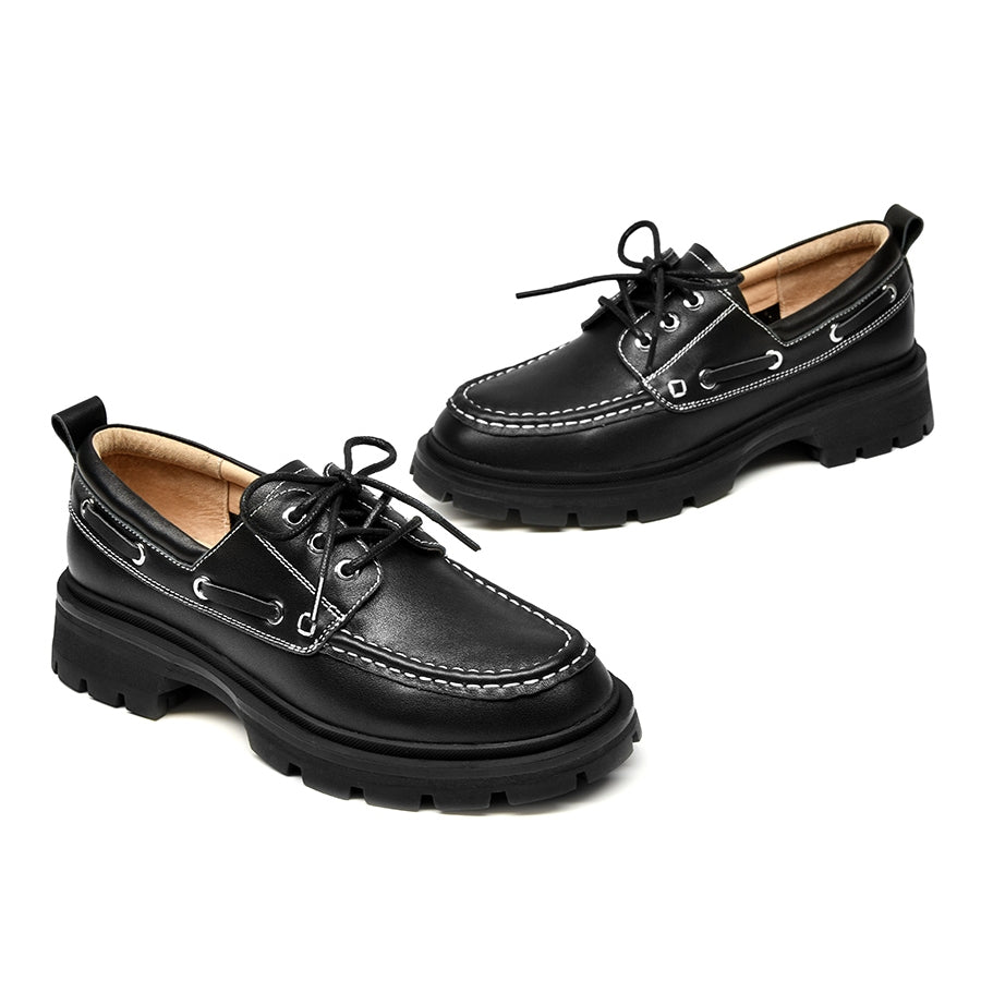 Leather Platform Oxfords