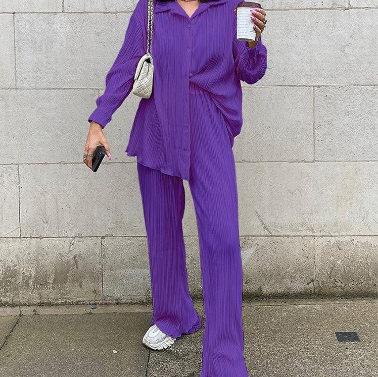 Pleated Two Piece Set