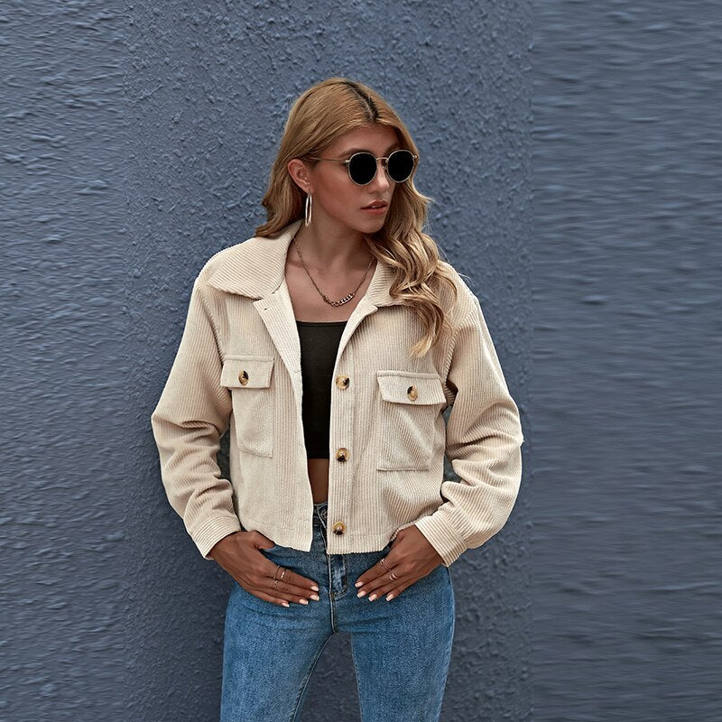Cropped Corduroy Jacket
