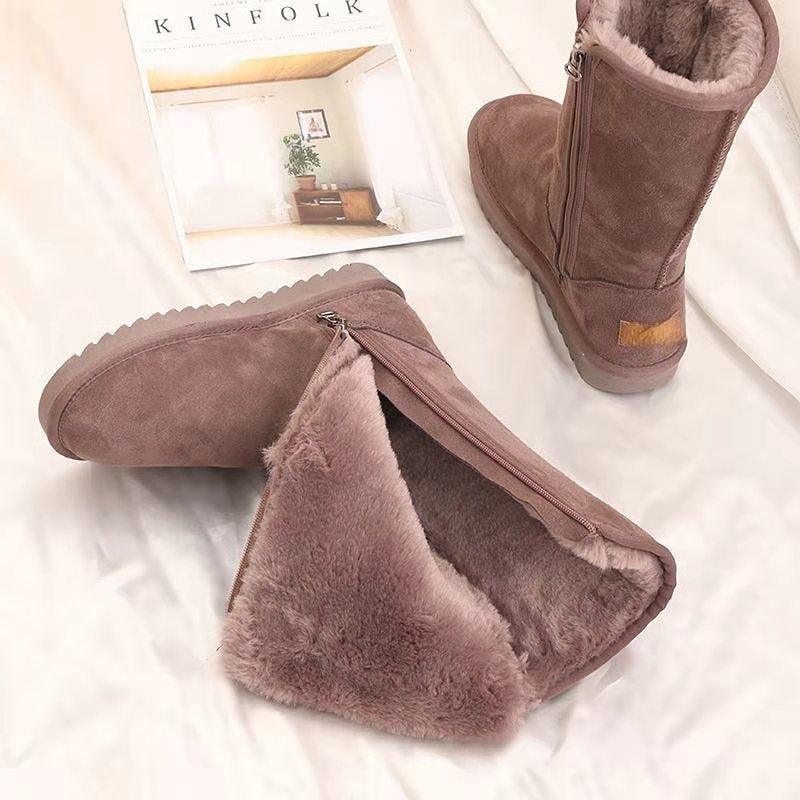 Suede Leather Snow Boots