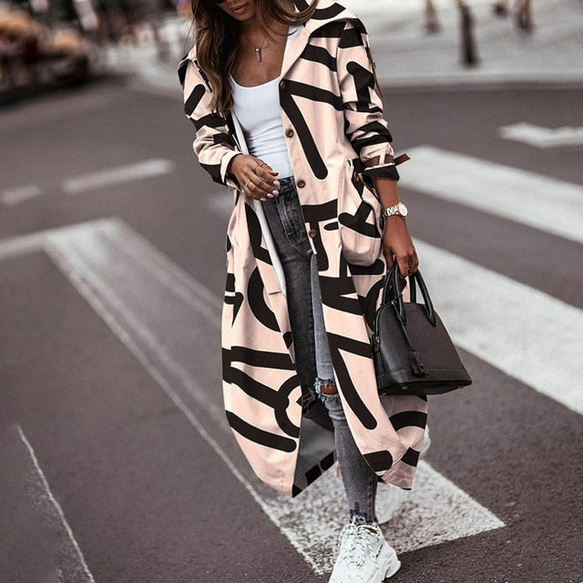 Long Hooded Trench Coat