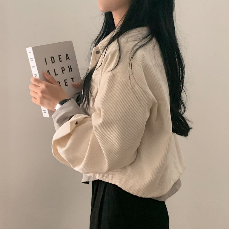 Cropped Corduroy Jacket