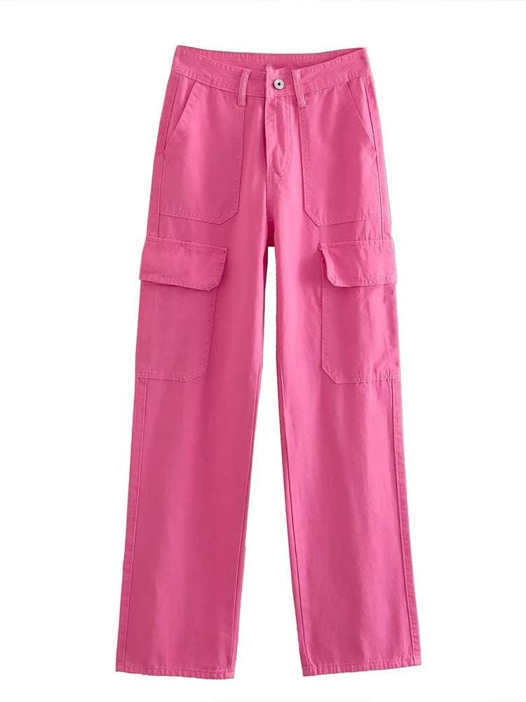 Retro High Waisted Straight Leg Pants