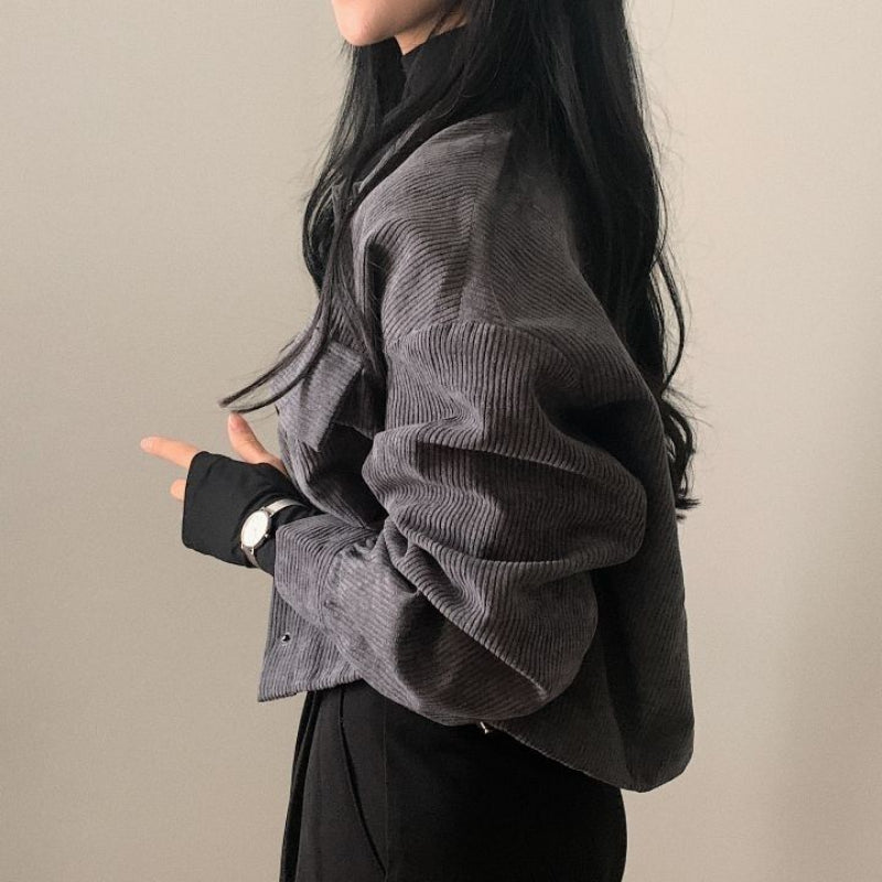 Cropped Corduroy Jacket