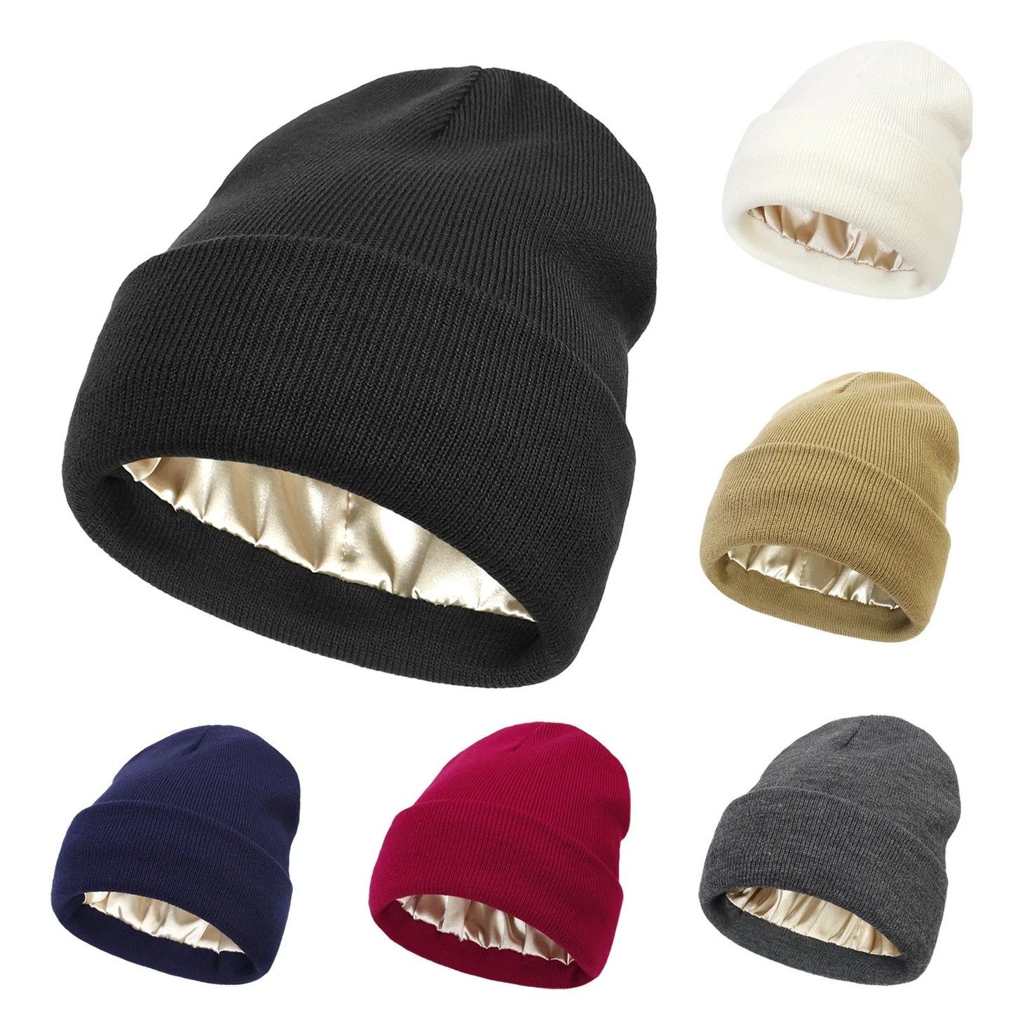 Silk Satin Lined Beanies