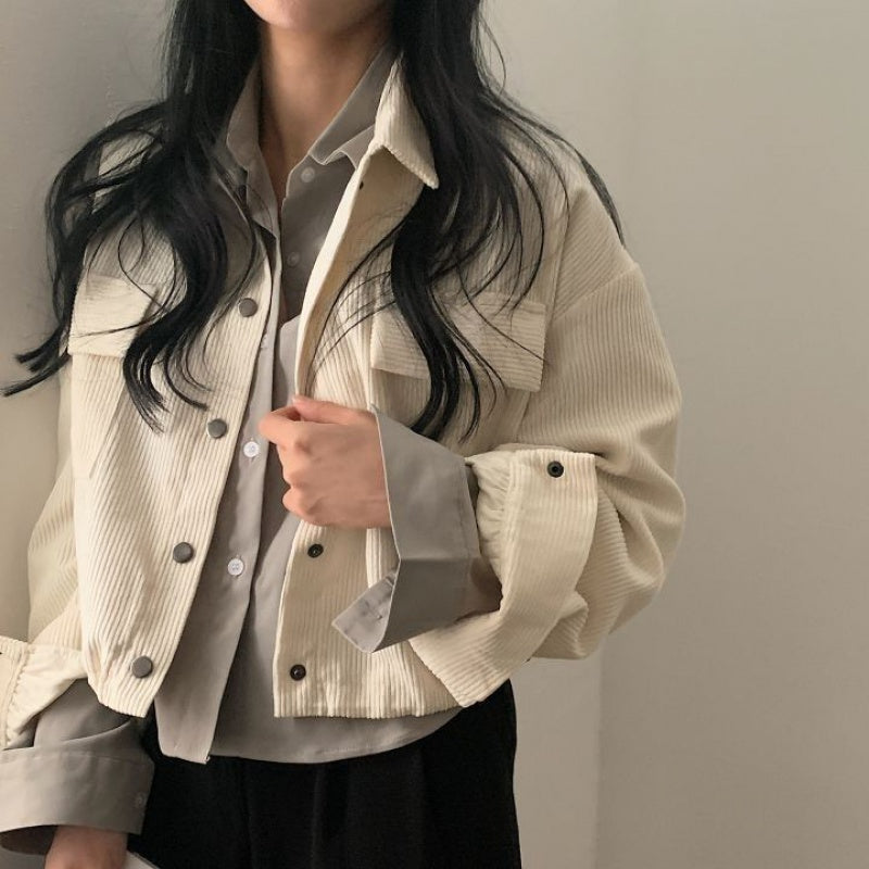 Cropped Corduroy Jacket