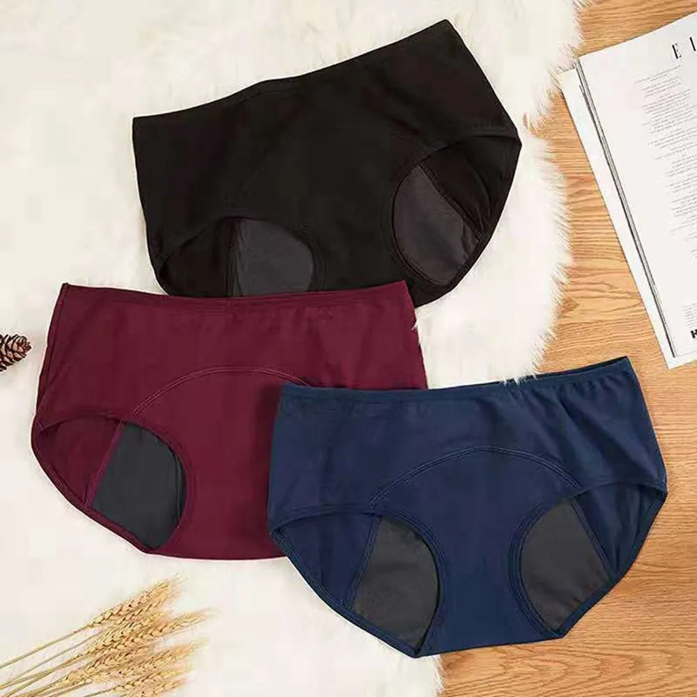 Very Abundant Menstrual Panties Woman Breathable Women's Cotton Briefs Low