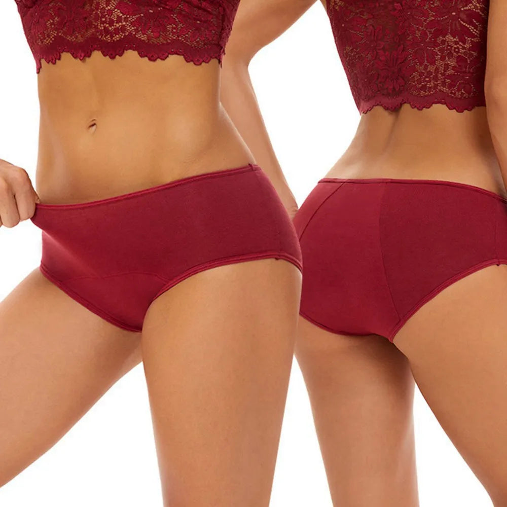 Very Abundant Menstrual Panties Woman Breathable Women's Cotton Briefs Low