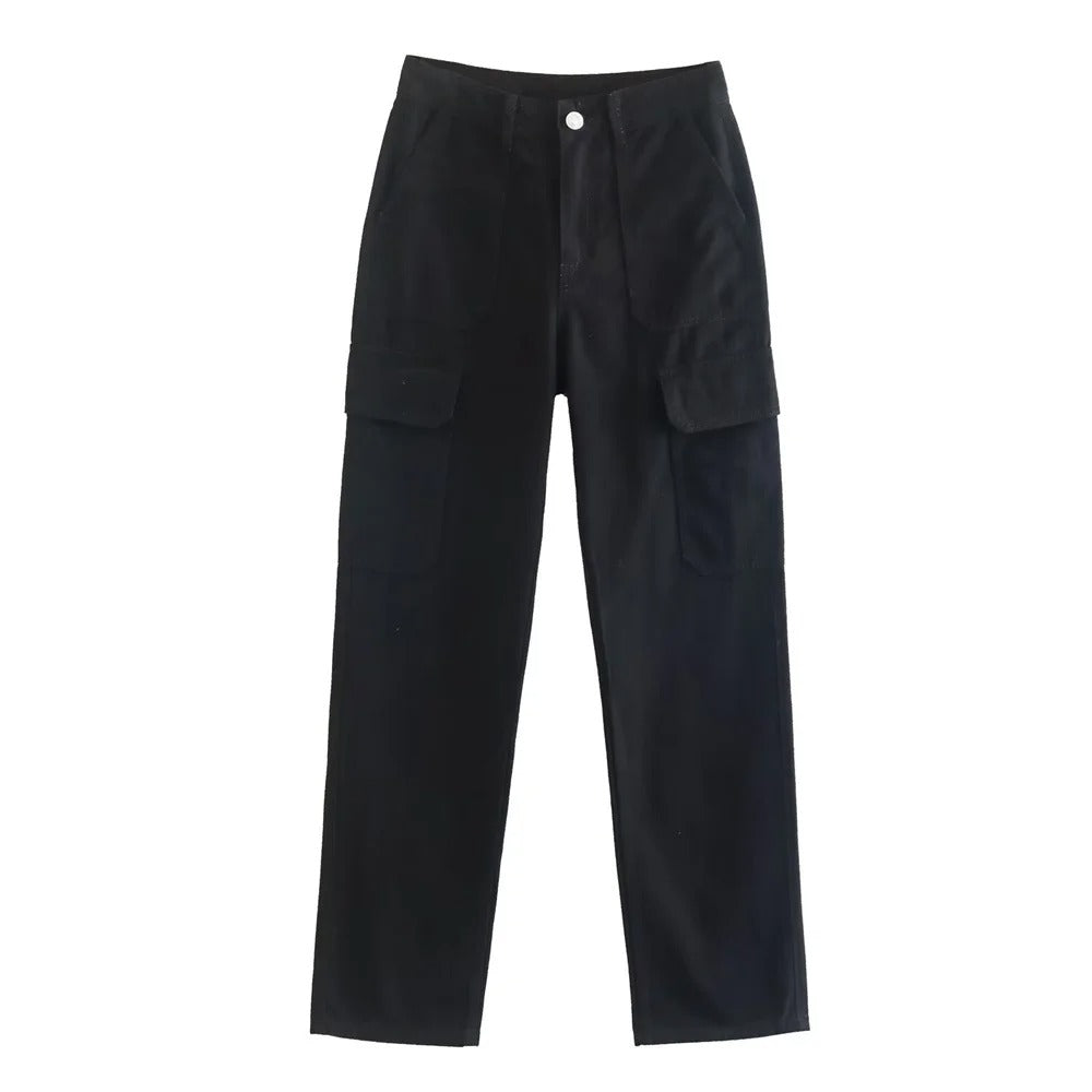 Retro High Waisted Straight Leg Pants