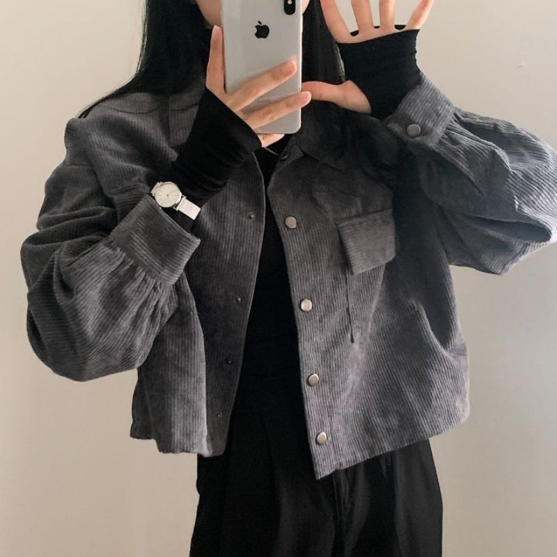 Cropped Corduroy Jacket