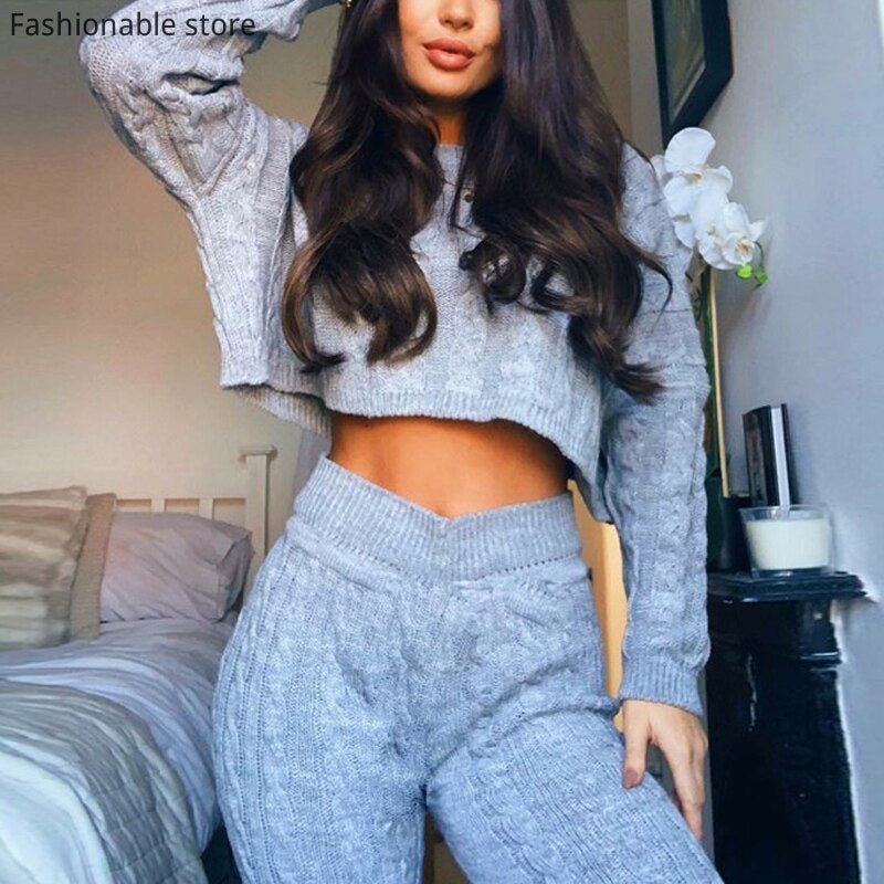 Knitting Sweater Jumpsuit
