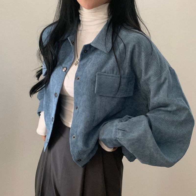 Cropped Corduroy Jacket