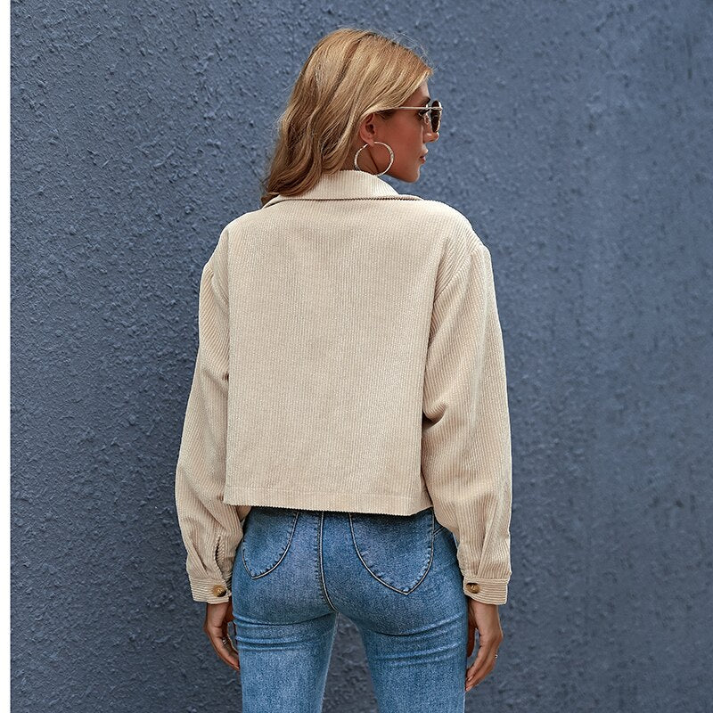 Cropped Corduroy Jacket