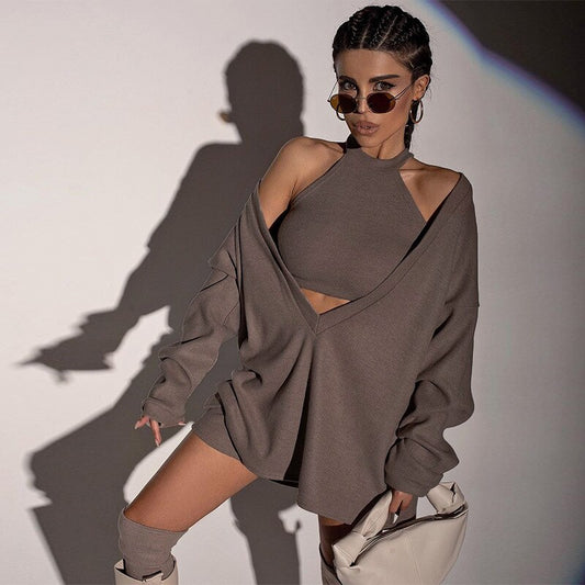 Knitted Long Sleeve Tracksuit