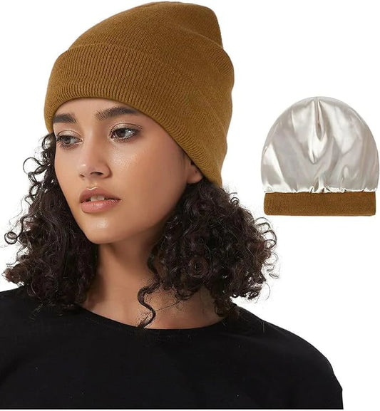 Silk Satin Lined Beanies