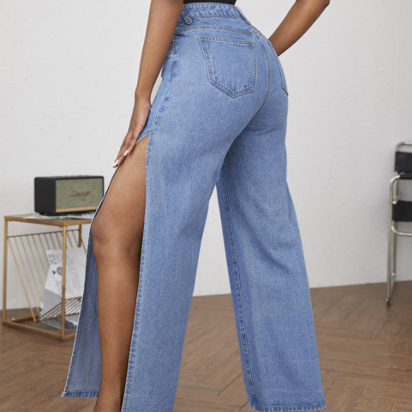 High Split Wide Leg Pants