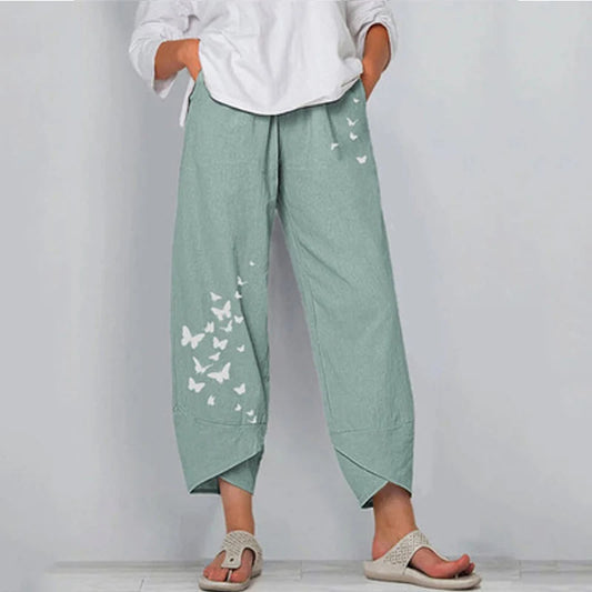 Women Cotton Linen Baggy Pants