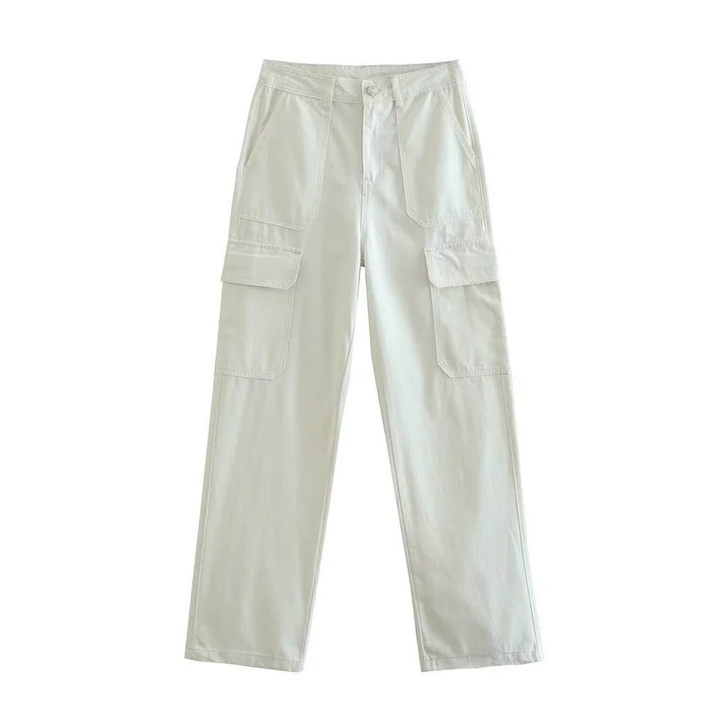 Retro High Waisted Straight Leg Pants