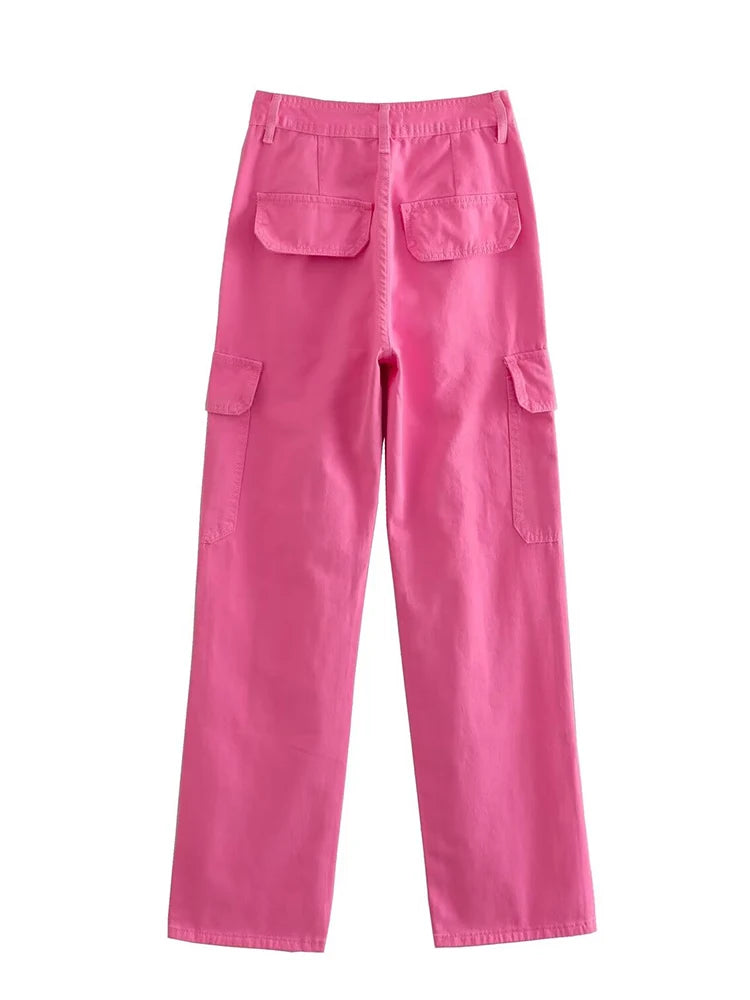 Retro High Waisted Straight Leg Pants
