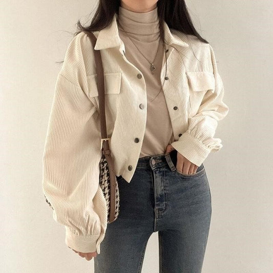 Cropped Corduroy Jacket