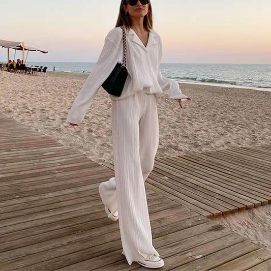 Pleated Two Piece Set
