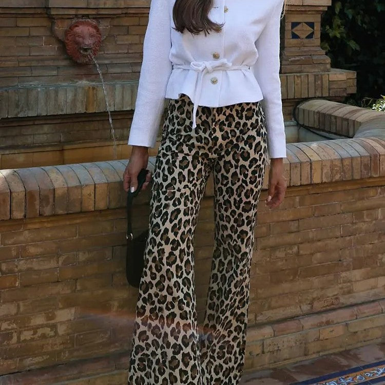Vintage Leopard Printed Pants