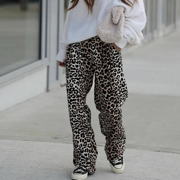 Vintage Leopard Printed Pants