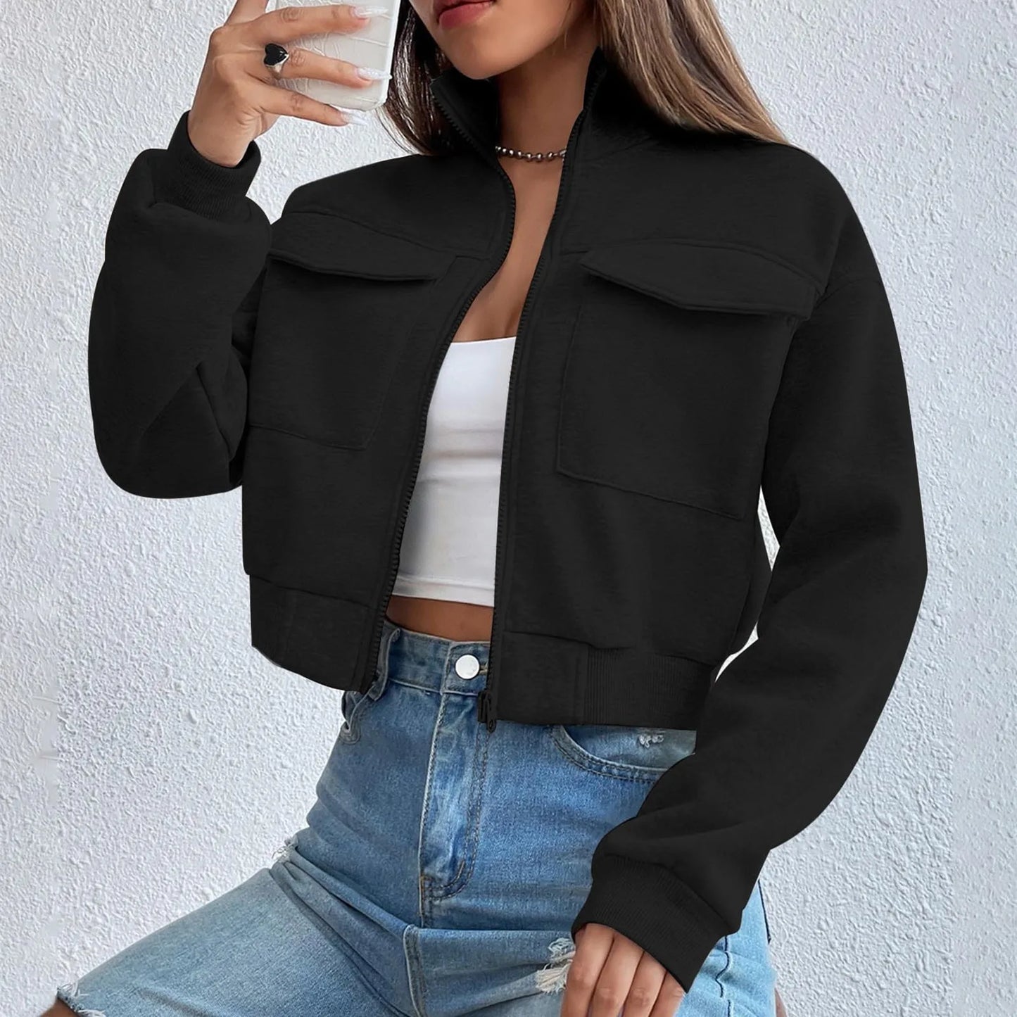Casual Solid Sweatshirt
