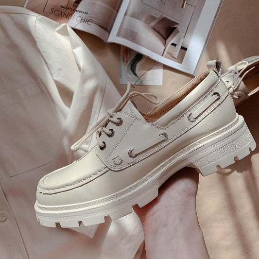 Leather Platform Oxfords