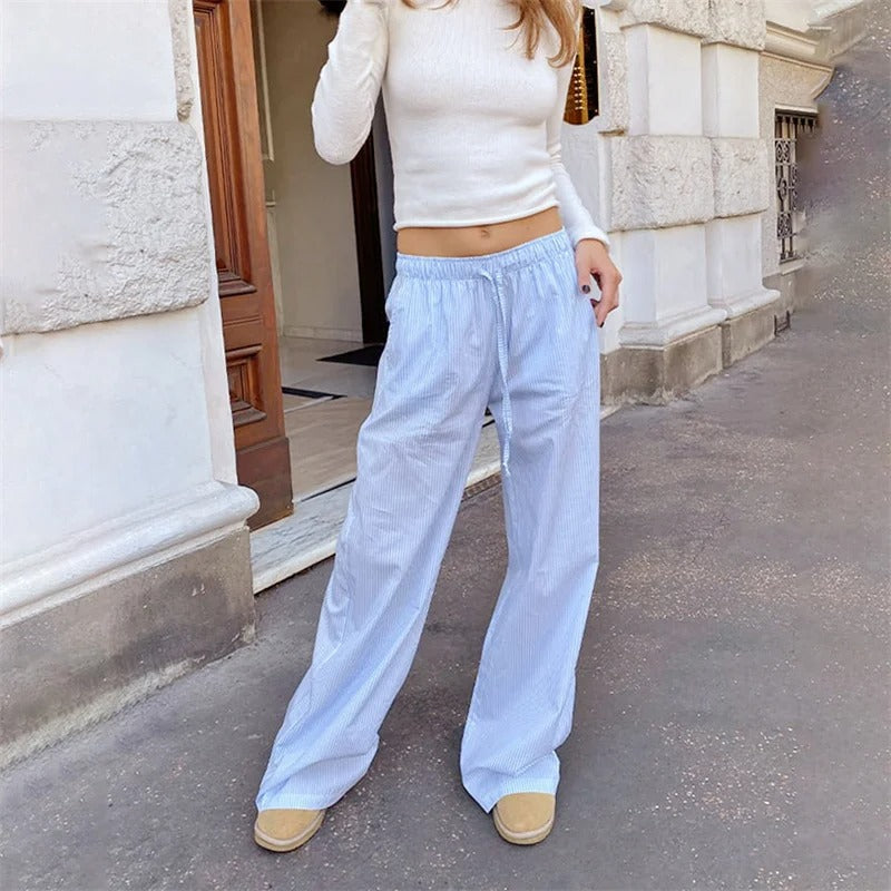 Women's Stripe Print Pants