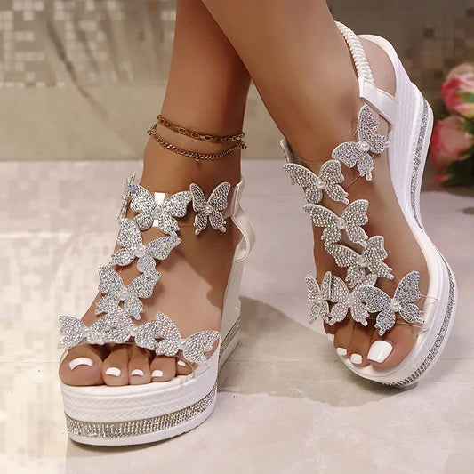 Butterfly Chunky Platform Sandals