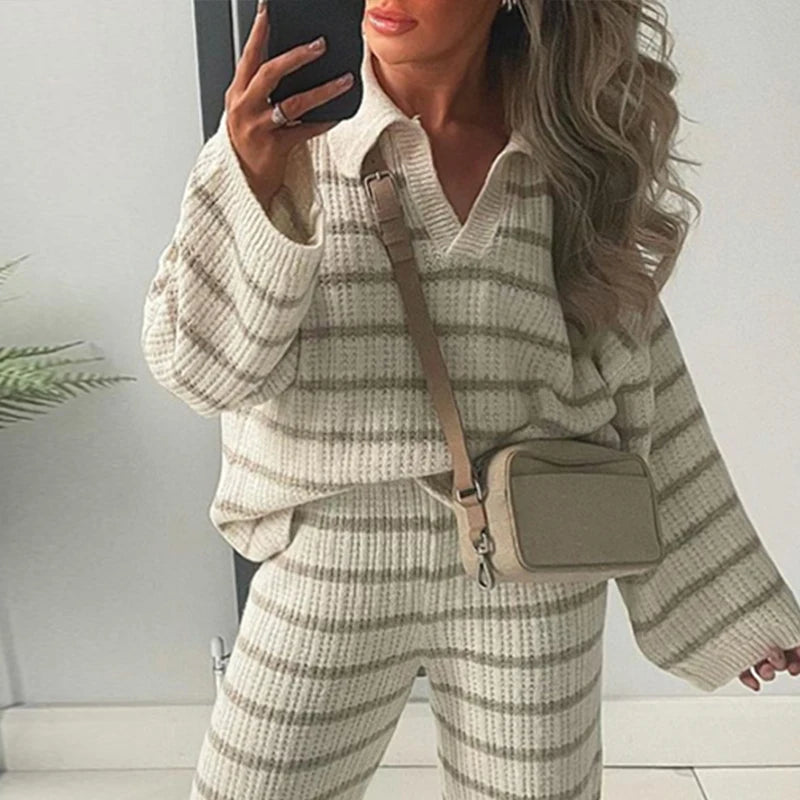 Knitted Women Two Piece Set