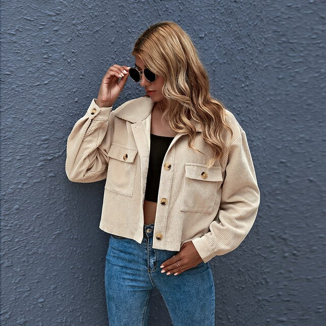 Cropped Corduroy Jacket
