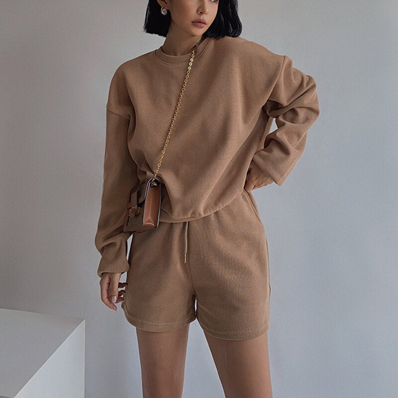 Casual Two Pieces Woman Tracksuit