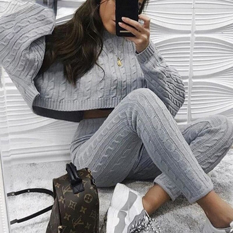 Knitting Sweater Jumpsuit