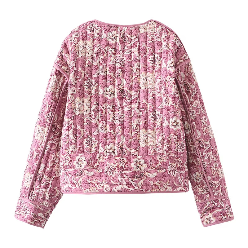 Elegant Women Floral Print Jacket