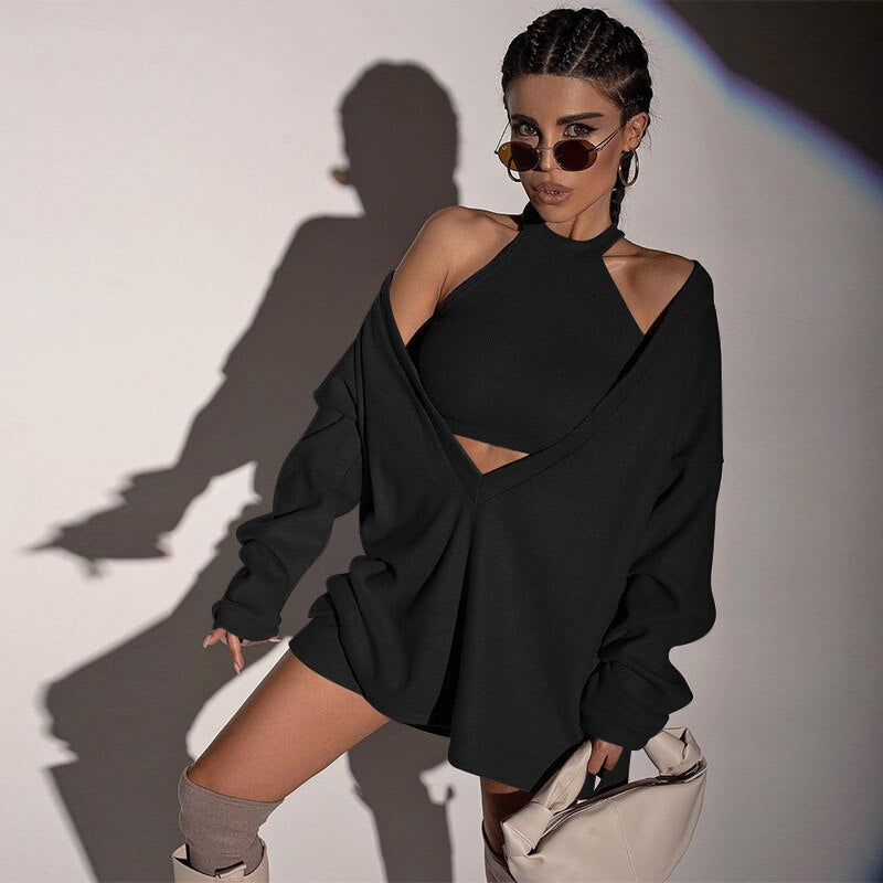 Knitted Long Sleeve Tracksuit