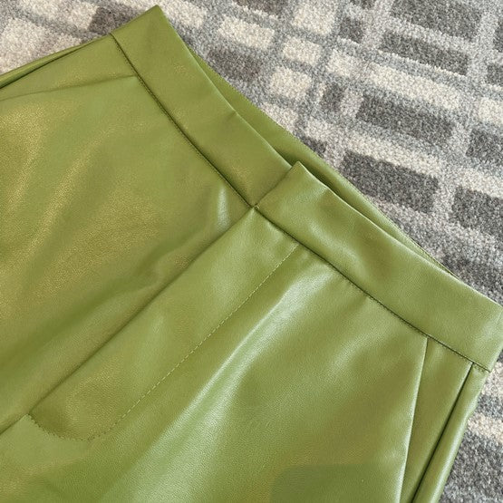 Straight Faux Leather Pants