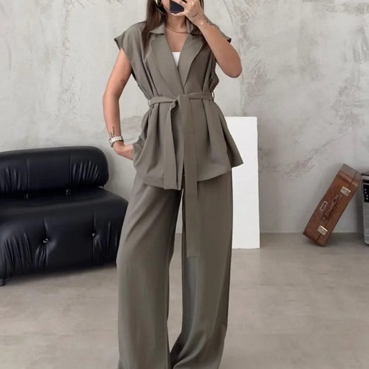 Solid Chic Women Suit