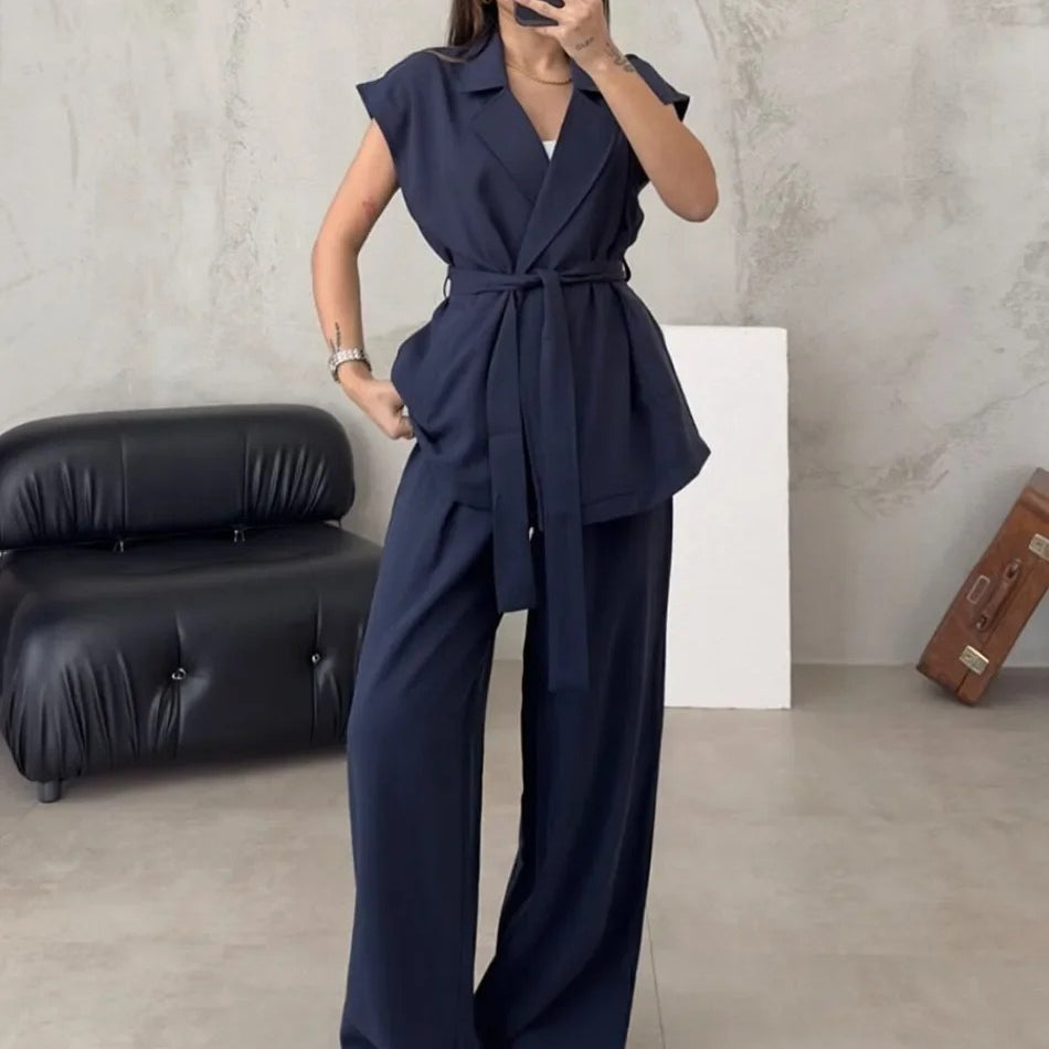 Solid Chic Women Suit