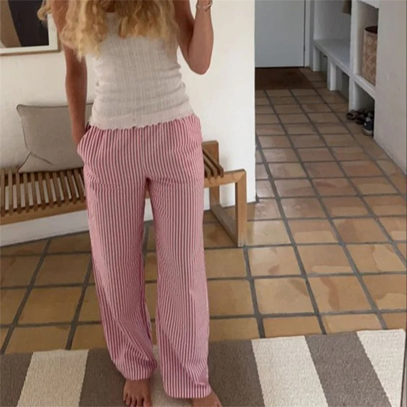 Women's Stripe Print Pants