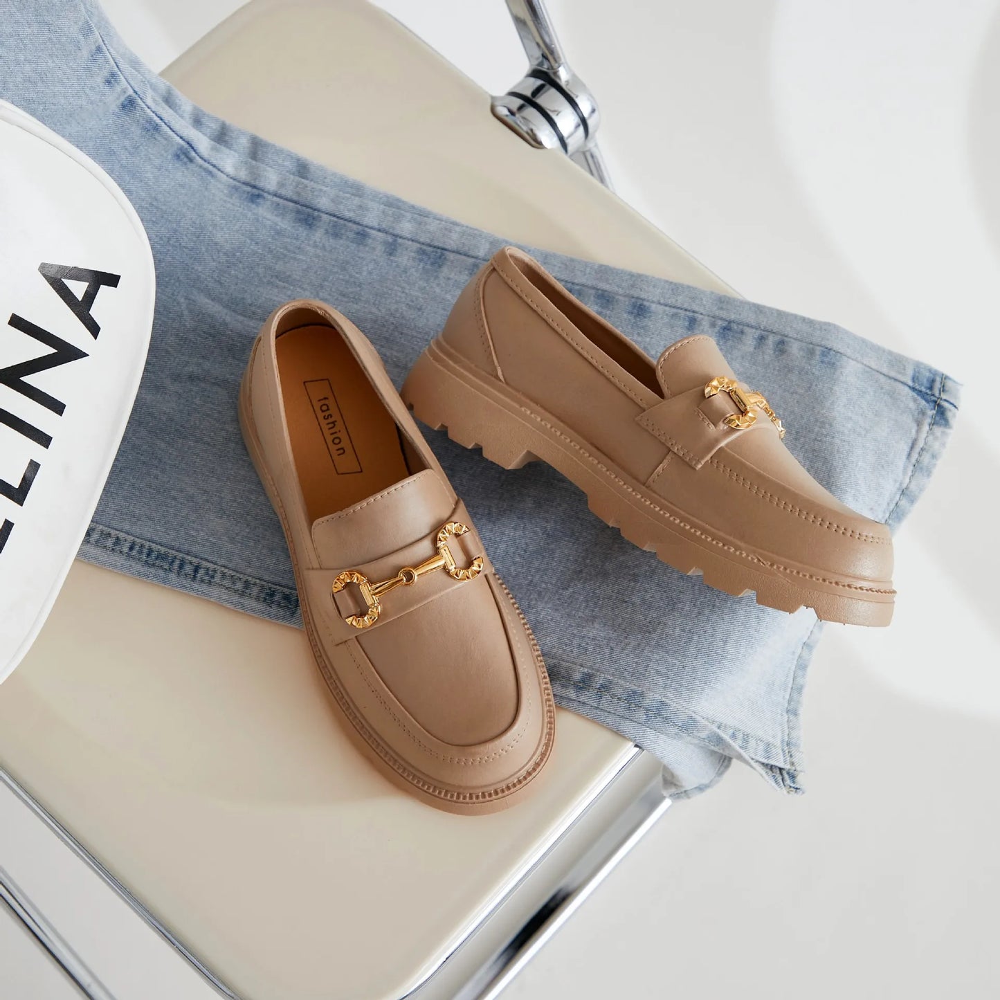 Light Platform Loafers