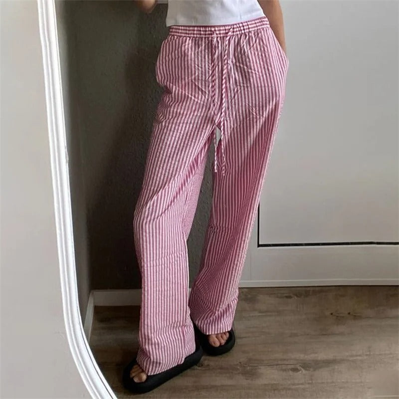 Women's Stripe Print Pants