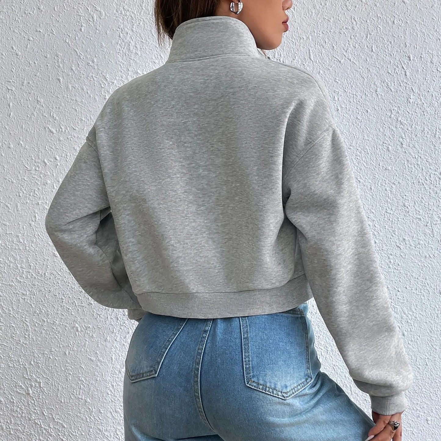 Casual Solid Sweatshirt