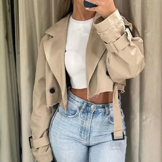 Cropped Trench Jacket