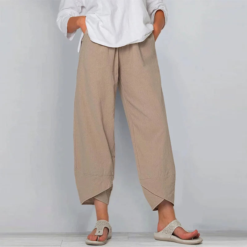 Women Cotton Linen Baggy Pants